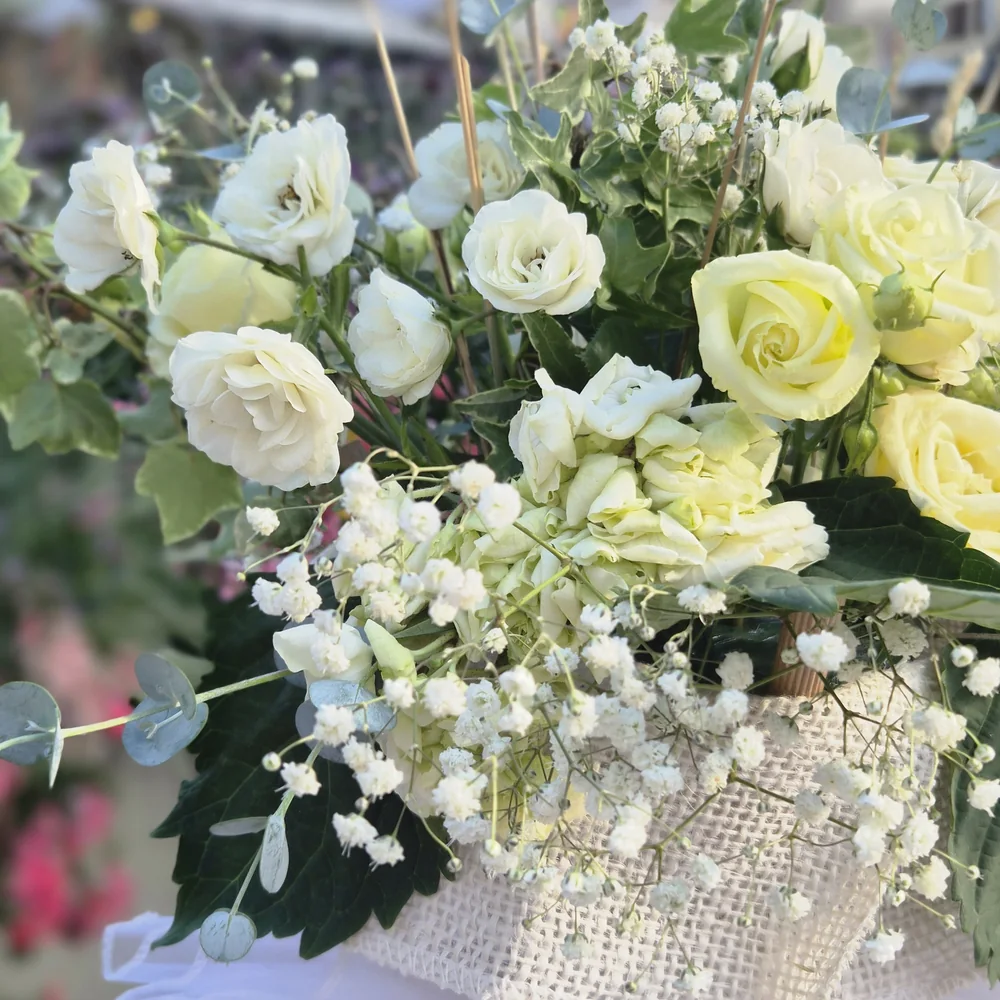 Blumenschmuck bei einem Fest